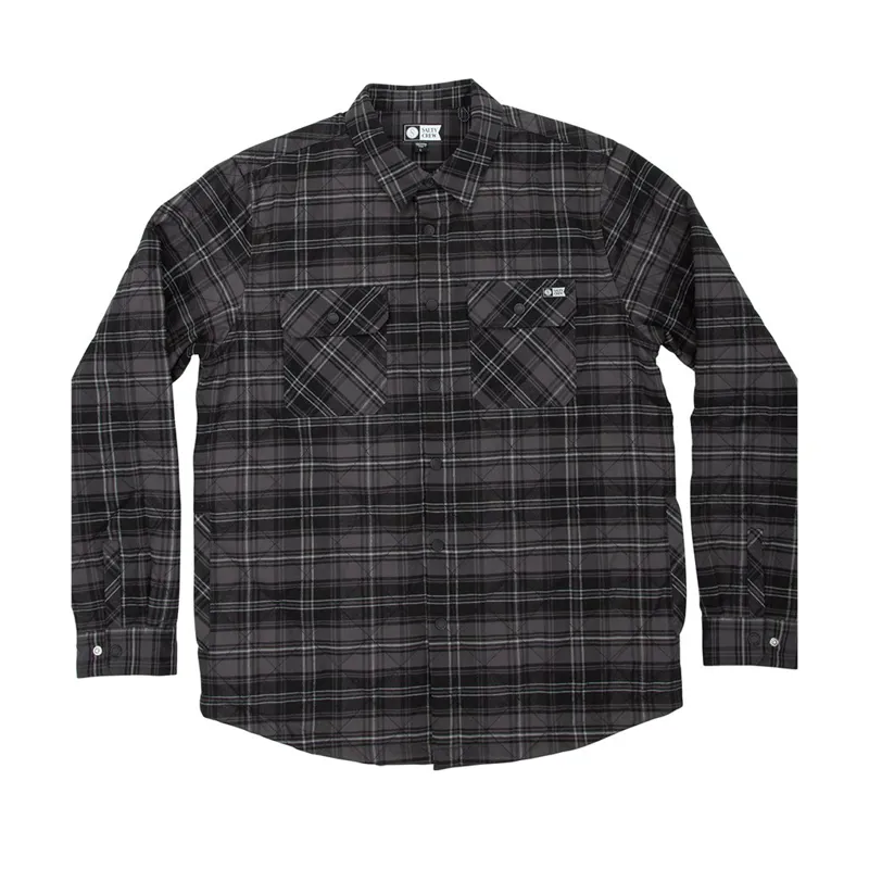 Salty Crew Boatyard Tech  Quilted Flannel Black